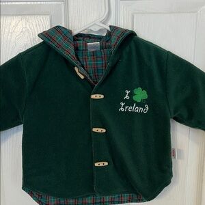 Green Ireland Themed Hooded Jacket